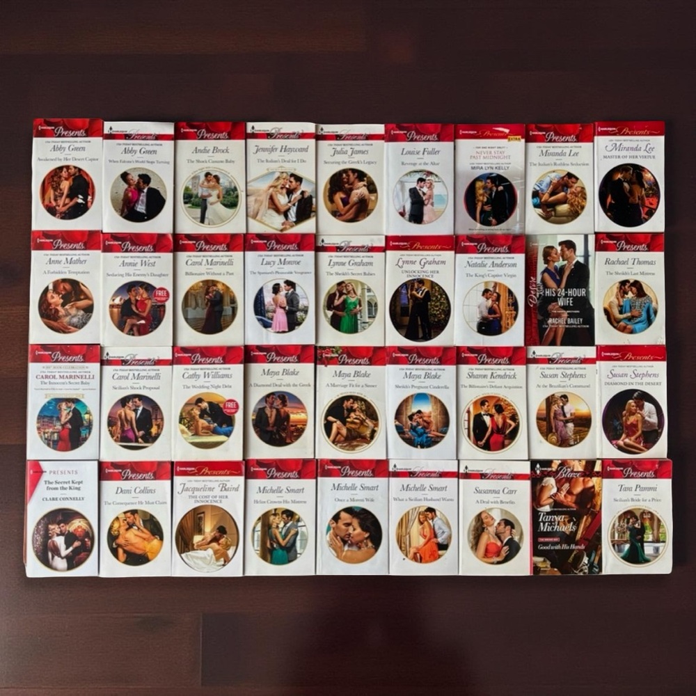 Huge Lot of 36 Harlequin Romance Paperback Novels - Presents & Blaze Series